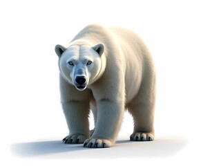 Fototapeta premium polar bear illustration isolated on white background