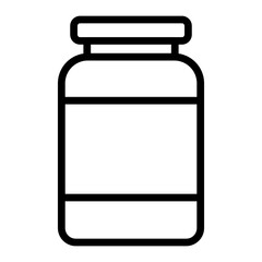Supplements Vector Line Icon Design