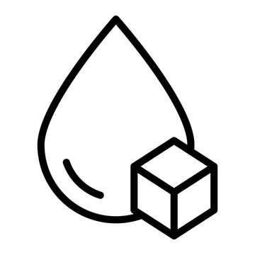 Blood Sugar Vector Line Icon Design