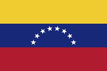 Naklejka premium Flag of Venezuela, Vector illustration