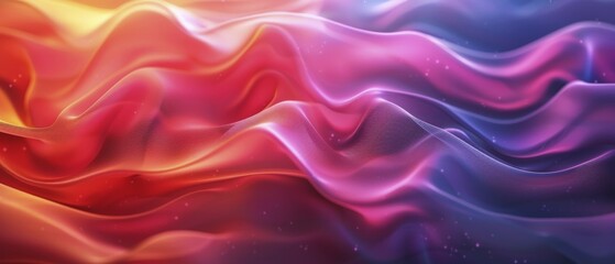 Fototapeta premium Abstract scene with flowing fabric in vibrant colors and smooth textures, creating a dynamic motion effect, AI generated