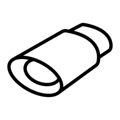 Exhaust Pipe Vector Line Icon Design