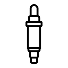 Oxygen Sensor Vector Line Icon Design
