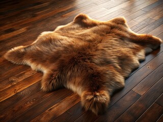 Indulge in luxurious comfort with this realistic faux bearskin rug.  Synthetic fur provides cozy elegance for your home.