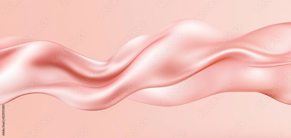 Poster flowing pastel gradient with abstract shapes, combining curves, dots, and soft tones for a stylish a