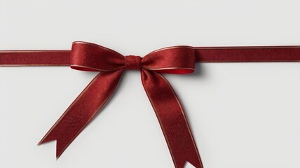 Fototapeta premium red bow isolated on white background