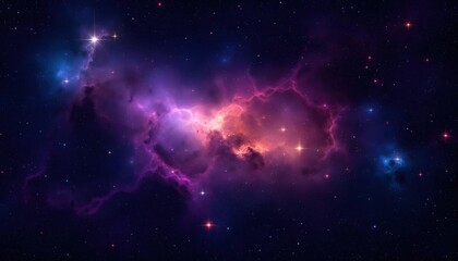 Stunning Purple Nebula Space Wallpaper Cosmic Background