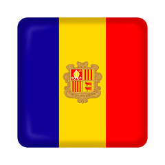 Andorra flag square pin and badge