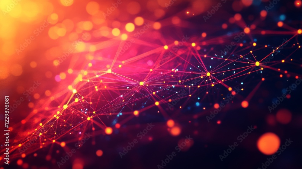 Poster vibrant abstract connection patterns