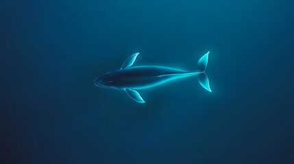 Naklejka premium A majestic depiction of a Blue whale breaching the ocean surface, emphasizing marine protection initiatives for Earthâ€™s largest animal,