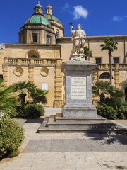 Obraz premium Cathedral del Santissimo Salvatore or San Vito Church, Plaza de la Repubblica, Mazara del Vallo, Province of Trapani, Sicily, Italy, Europe