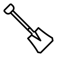 Shovel Vector Line Icon Design
