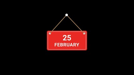 25 February Hanging Signboard Animation 