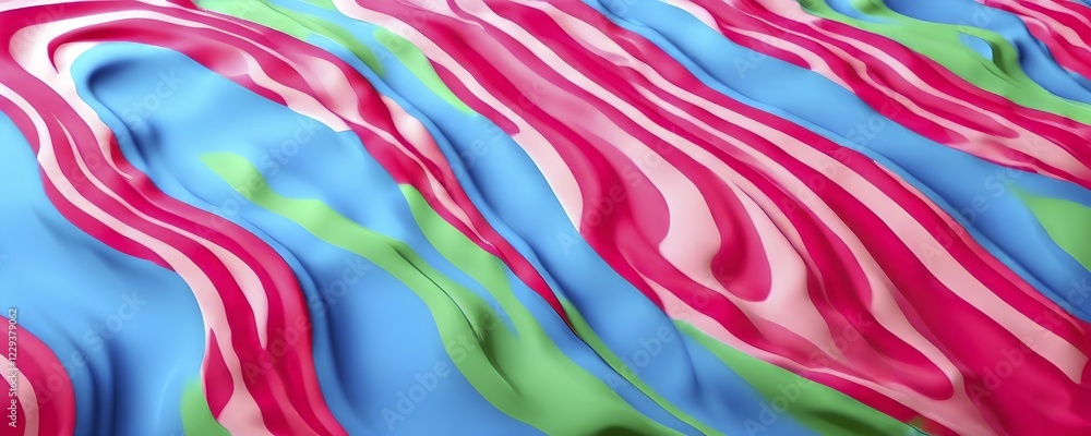  seamless abstract pattern of vector fluid curved lines creating a dynamic ripple effect in vibrant c