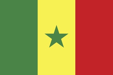 Flag of Senegal, Vector illustration