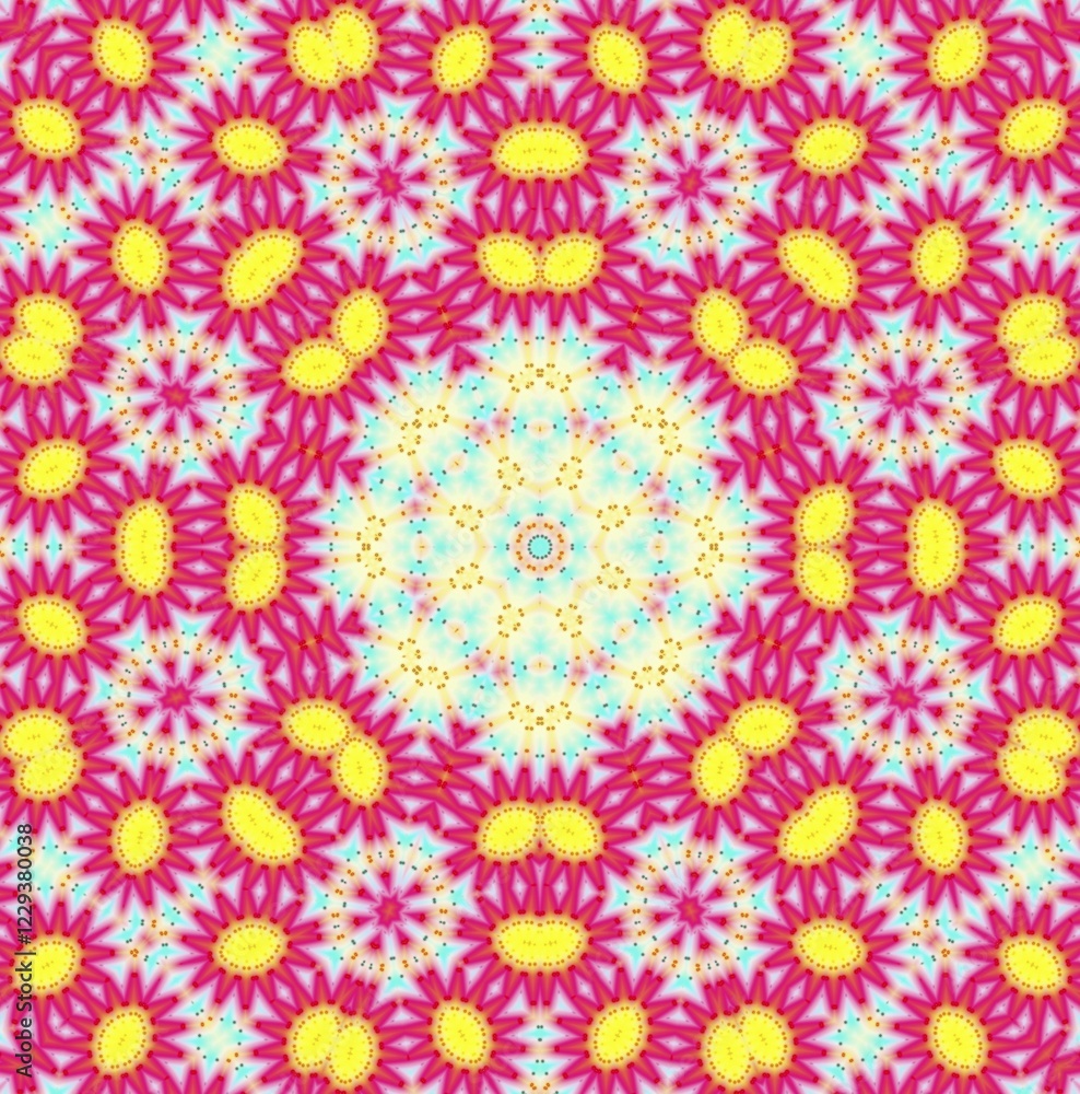 Poster bright pattern background with abstract flower