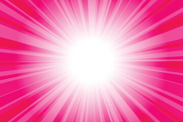 Abstract Glowing Red Sunburst Background. Ruby Red Glow Effect Sunburst Background for Presentation, Banner, Poster, Flyer, Sales. Modern Pop Art Poster for Summer and Spring.