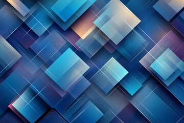 Abstract geometric shapes in varying shades of blue create a modern artistic design