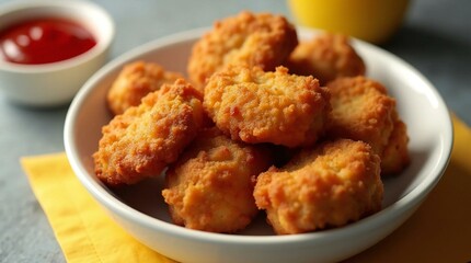 Chicken Nuggets and Ketchup.