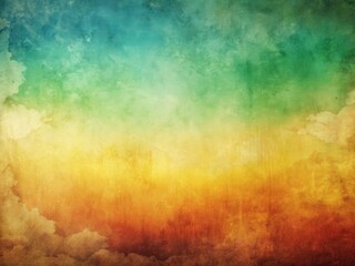 Obraz premium Earthy tones blend in a colorful, horizontal watercolor gradient, creating a vintage-style abstract background perfect for artistic wallpaper.