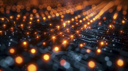 Conceptual representation of the digital world in abstract beauty. Countless numbers and symbols show the flood of data circulating in the world. AI generated