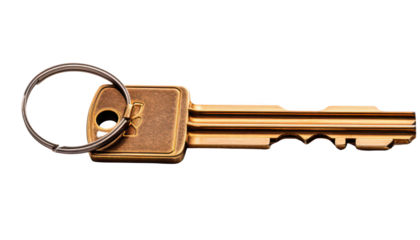 House key isolated on transparent background
