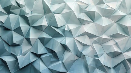Obraz premium Turquoise 3D abstract geometric angular shapes creating a textured wall art, ai generated, AI generated