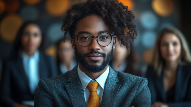 corporate meeting with a diverse team discussing new business concepts ar