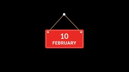 10 February Hanging Signboard Animation 