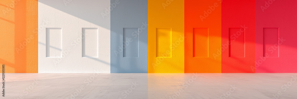 Poster a dynamic image of a construction site where the building structure is complete, yet the finishing t
