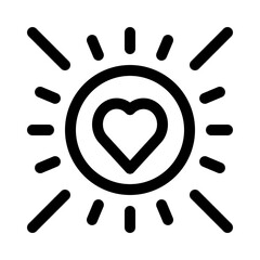 self love affirmations line icon