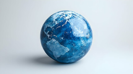 Blue Earth Globe, Isolated, White Background, Global, Environment