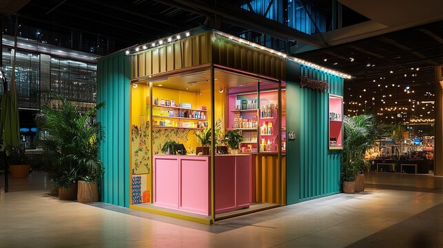Pop-up retail kiosks for emerging brands in prime city locations. picture
