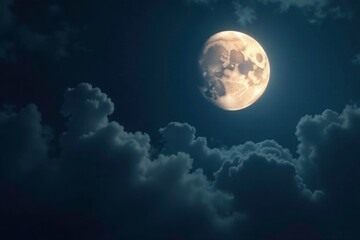 Obraz premium The dark side of the moon is shrouded in mystery and shadow, unseen, unknown