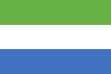 Flag of Sierra Leone, Vector illustration
