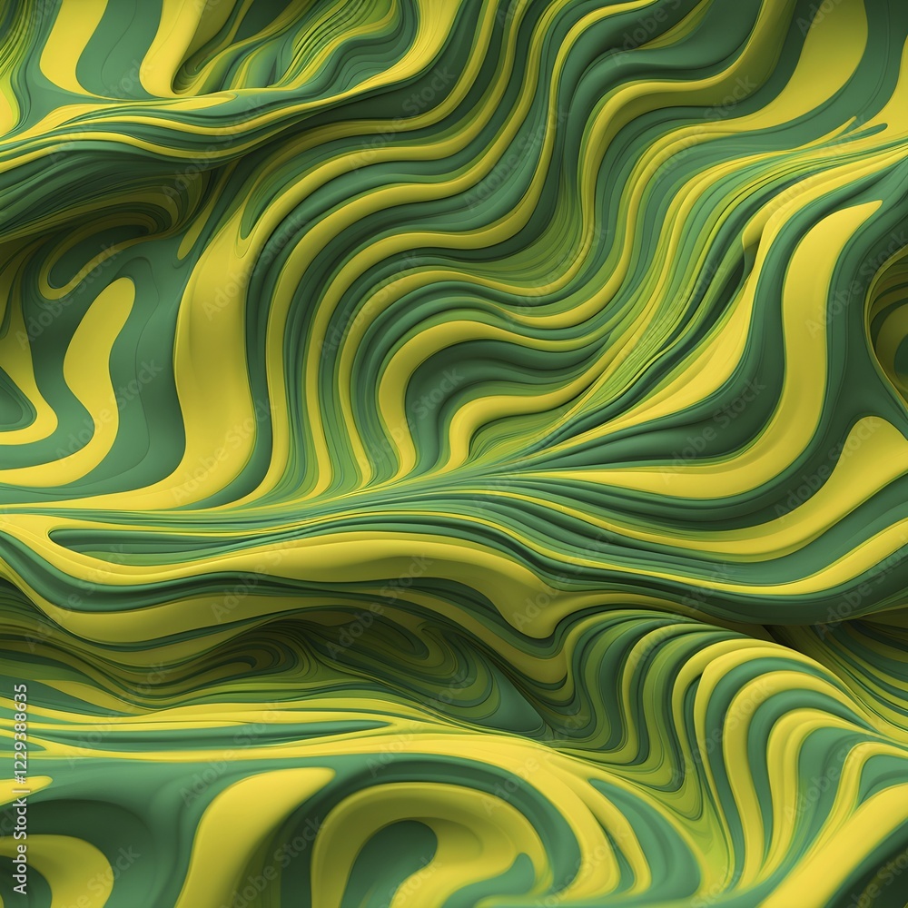 Poster seamless abstract pattern of vector fluid curved lines creating a dynamic ripple effect in vibrant c