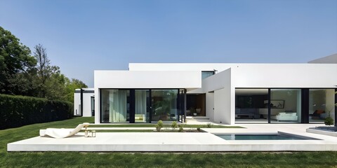 AI generated modern minimalist private house
