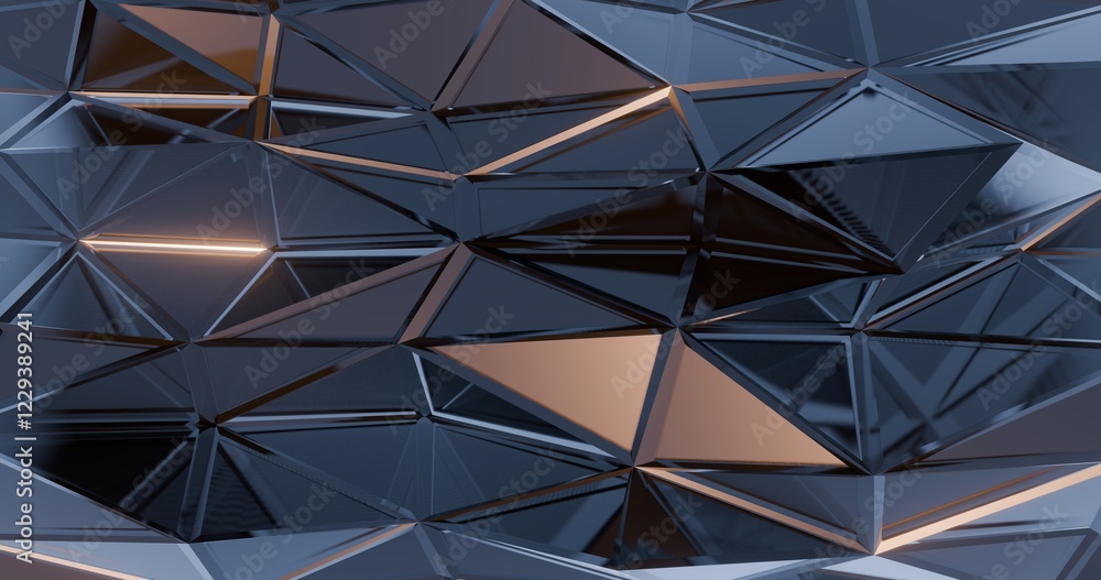 Poster abstract dark geometric pattern background 3d render