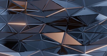 Abstract dark geometric pattern background 3d render