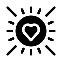 self love affirmations glyph icon
