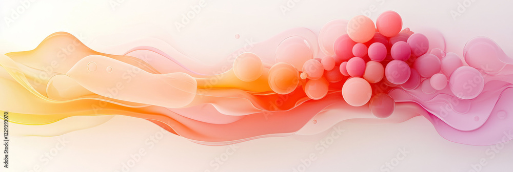 Poster An abstract digital composition mixing fluid shapes and grape motifs, symbolizing the transformation from fruit to refined wine,
