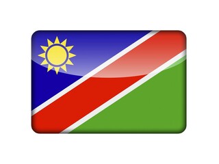 Fototapeta premium The Namibia flag in the form of a glossy icon