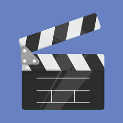 Obraz premium Clapperboard illustration vector. filmmaking clapperboard icon vector