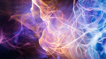 Obraz premium Colorful Abstract Swirls Of Light And Airy Fog