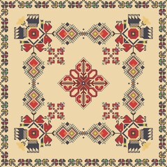 Traditional Bulgarian embroidery vector pattern