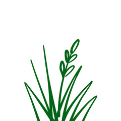 Grass doodle sketch style
