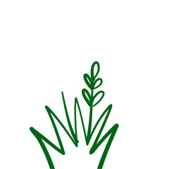 Grass doodle sketch style
