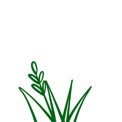 Grass doodle sketch style
