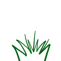 Grass doodle sketch style
