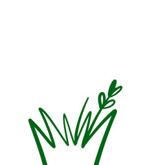Grass doodle sketch style
